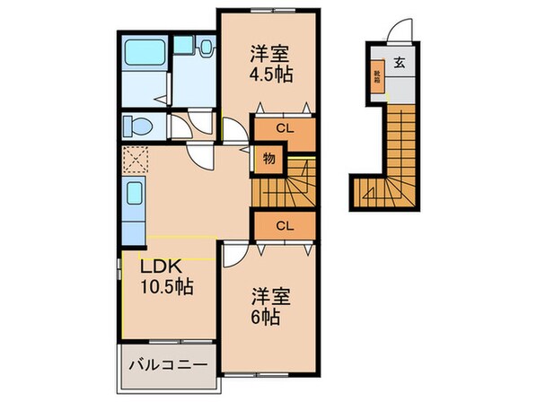 エレガンス弐番館の物件間取画像